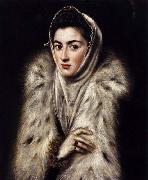 GRECO, El A Lady in a Fur Wrap oil on canvas